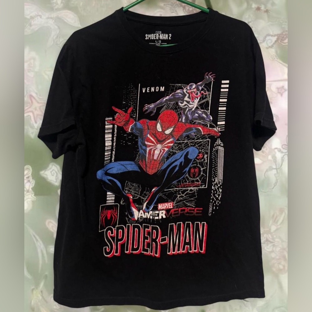 Marvel Spider-Man 2 Graphic Tee | Venom | Black | Size L